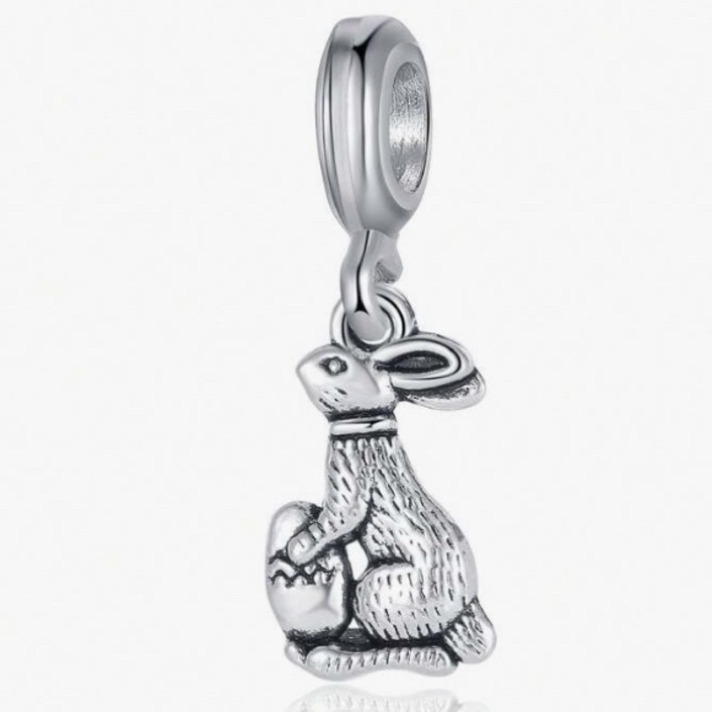 Charm-Bracelet Rabbit Silver tone Pendent/Charm like Peter Rabbit